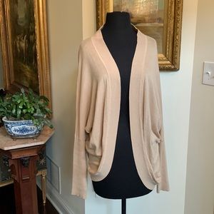 Soft Tan Open Sweater